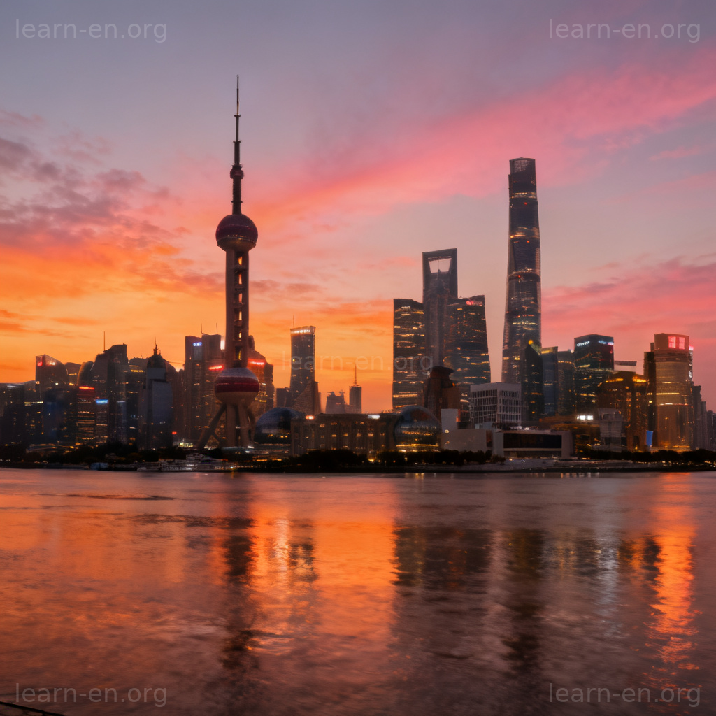 impressive 场景图解：上海壮观的陆家嘴天际线全景