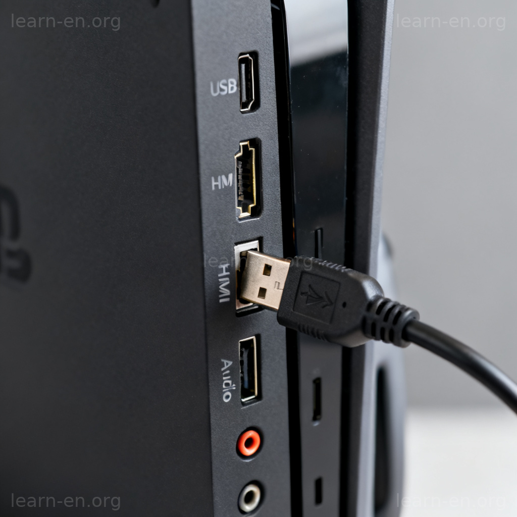 input接口含义图解：电脑后部各种清晰可见的USB、HDMI接口