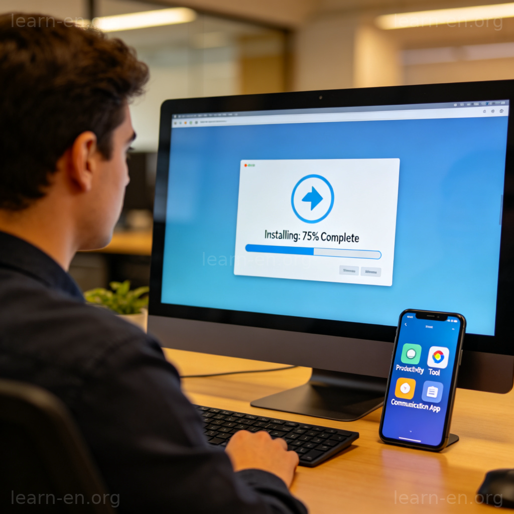 Install Software 图解：电脑与手机上的软件安装进度界面