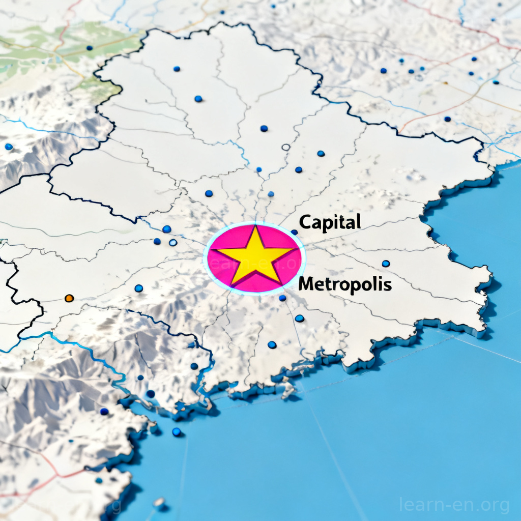 major 含义图解：地图上被突出显示的主要城市