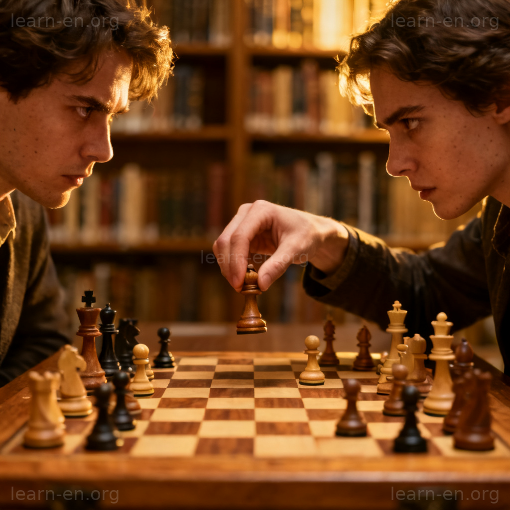 match 对手含义图解：棋局中对弈的两位专注棋手