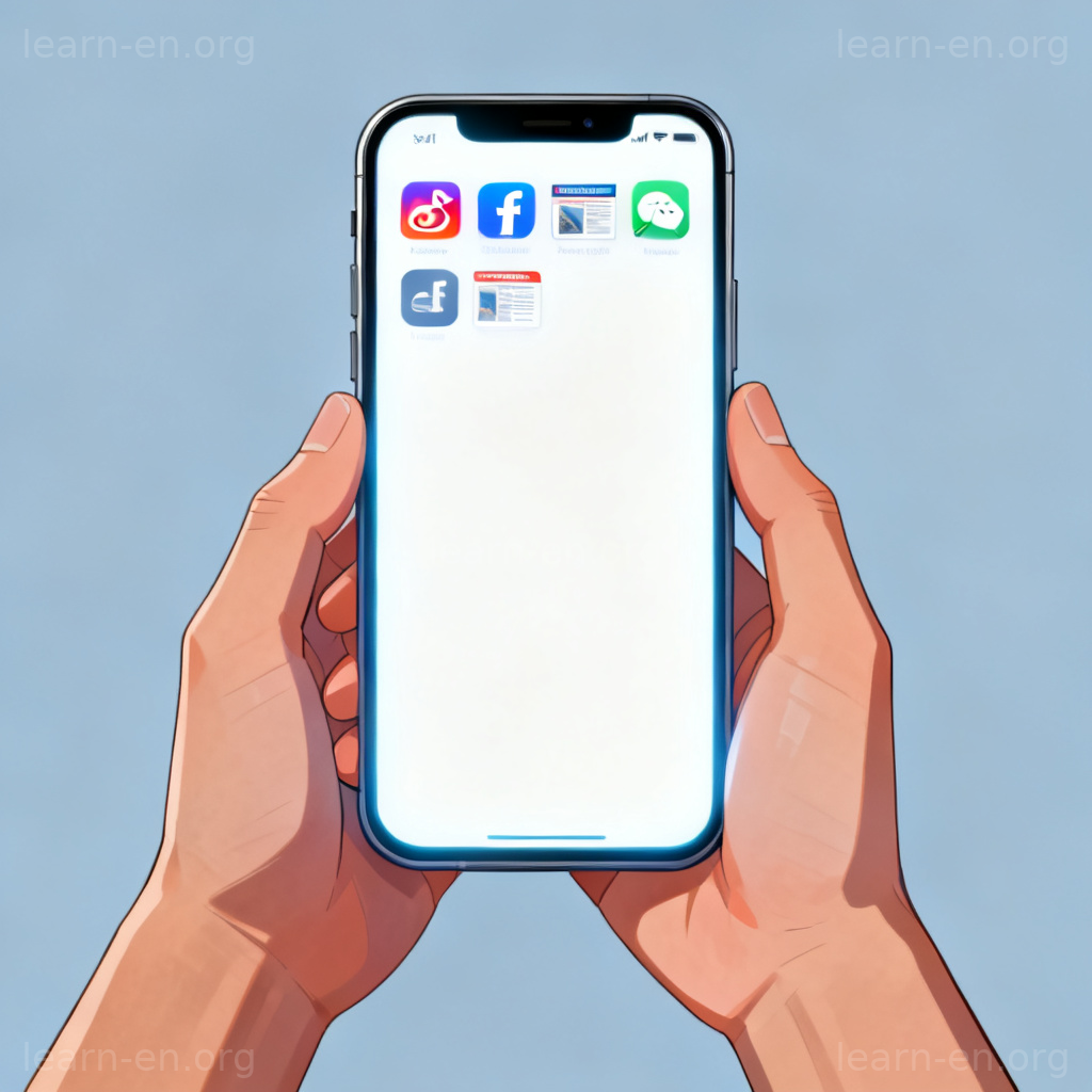 medium 作为媒介的图解：智能手机屏幕显示多种信息应用