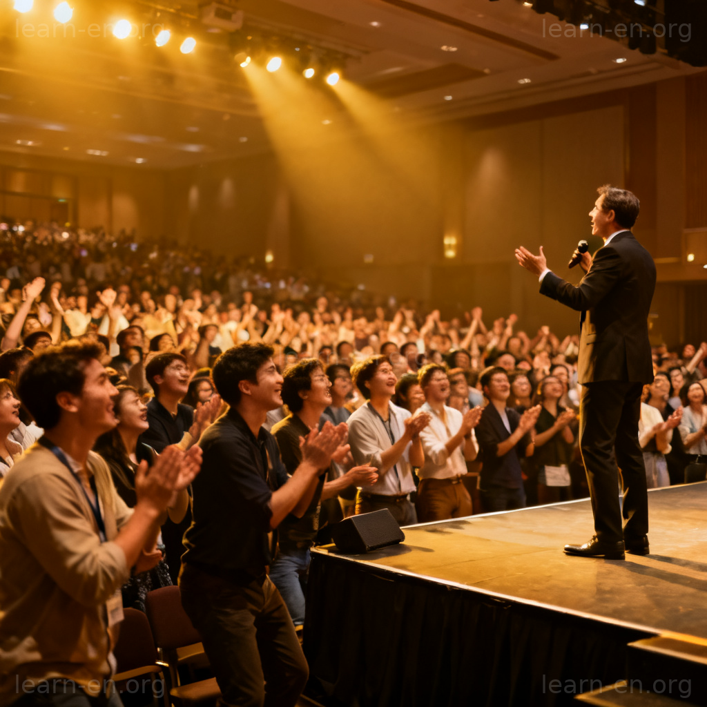 Momentum 势头图解：演讲者激发全场热情的动态场景