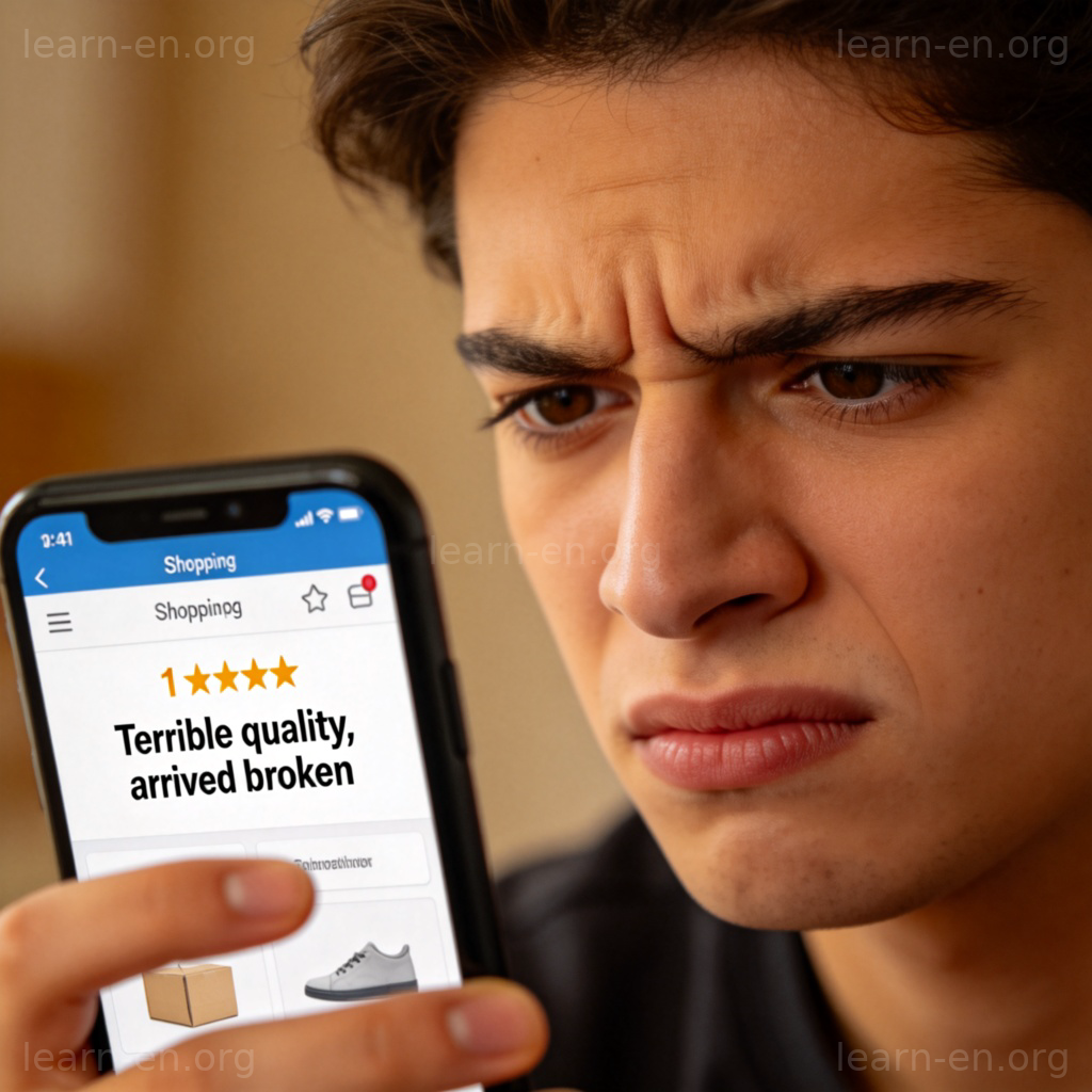 Negative Review 图解：用户对购物App差评的失望表情