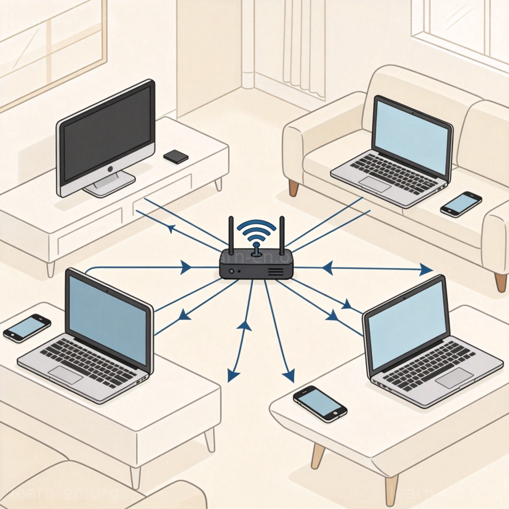 network 网络系统图解：设备通过路由器互联