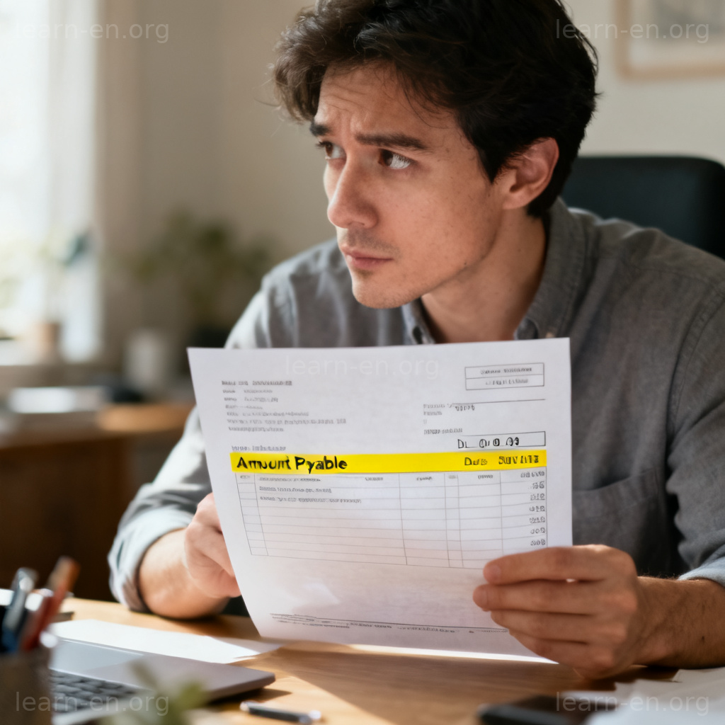 payable 含义图解：查看账单应付金额的商务场景