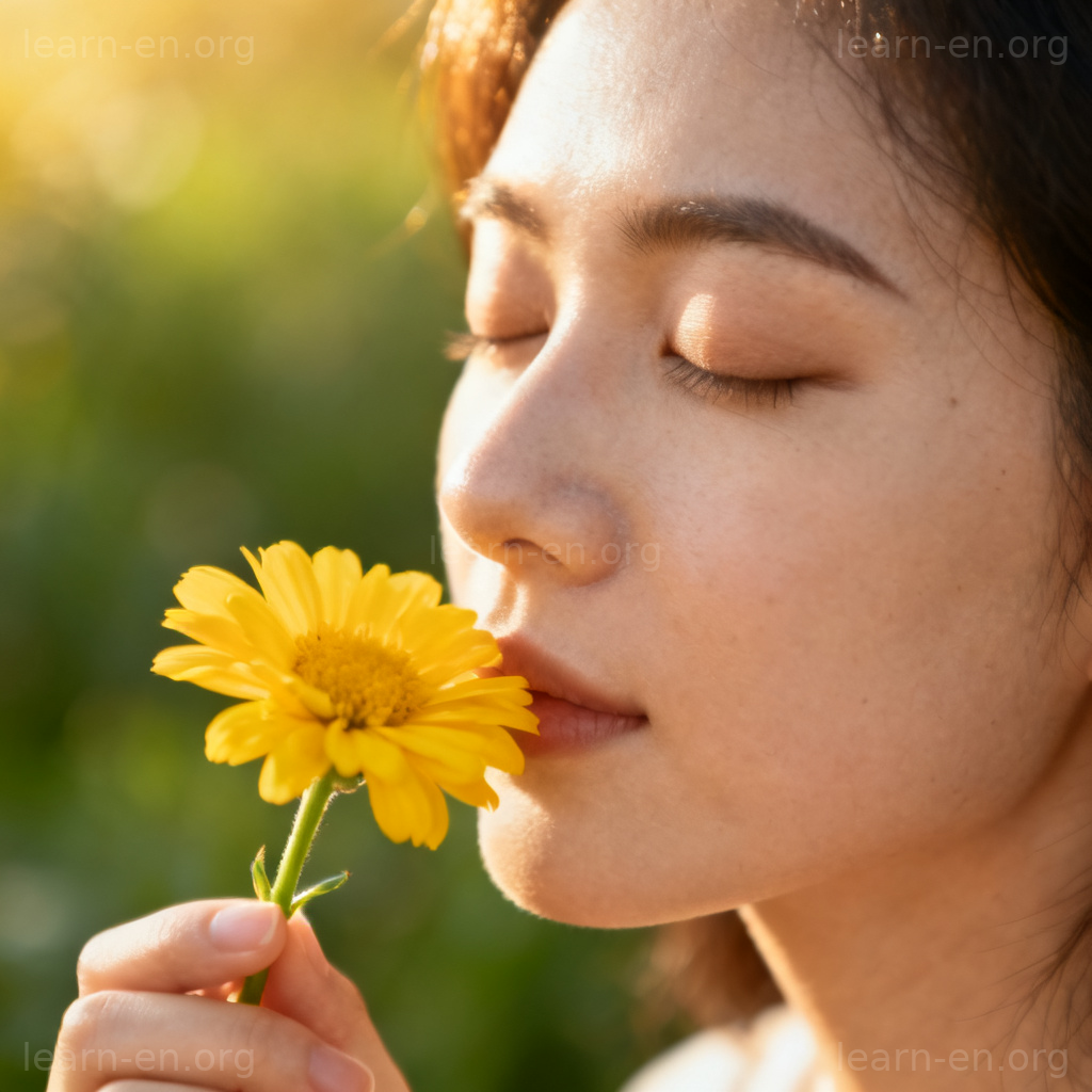 perceptual 图解：人物闭眼闻花香，诠释感知体验