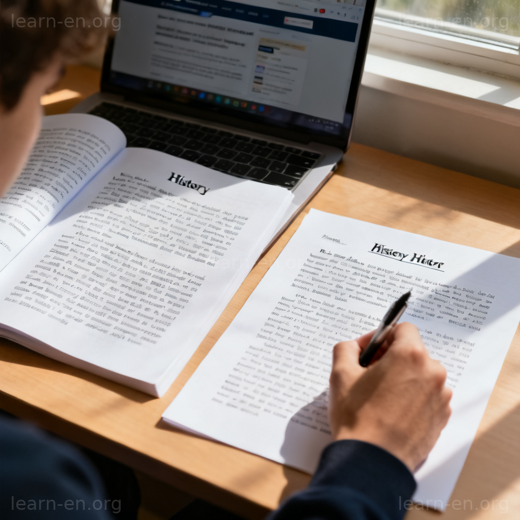 plagiarism 抄袭场景图解：学生桌面两份雷同作业
