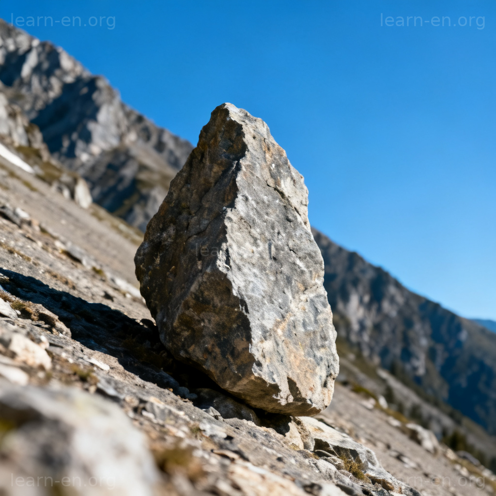 prominent 突出含义图解：山崖上突出的岩石特写