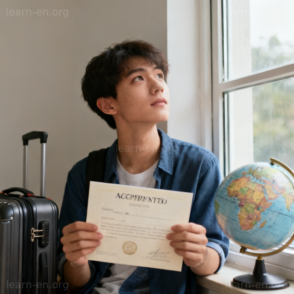 prospect 前景图解：学生手持录取通知书眺望未来