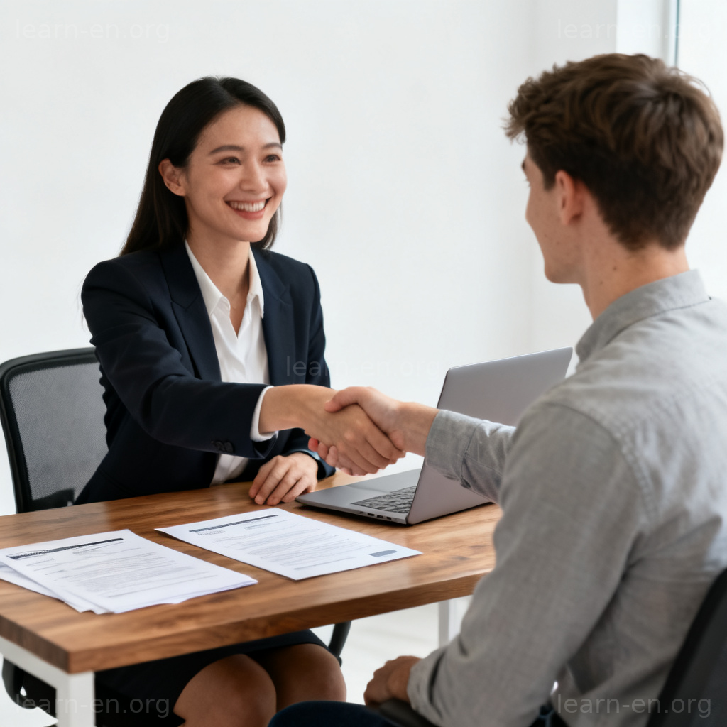 recruit 招聘场景图解：HR经理面试求职者