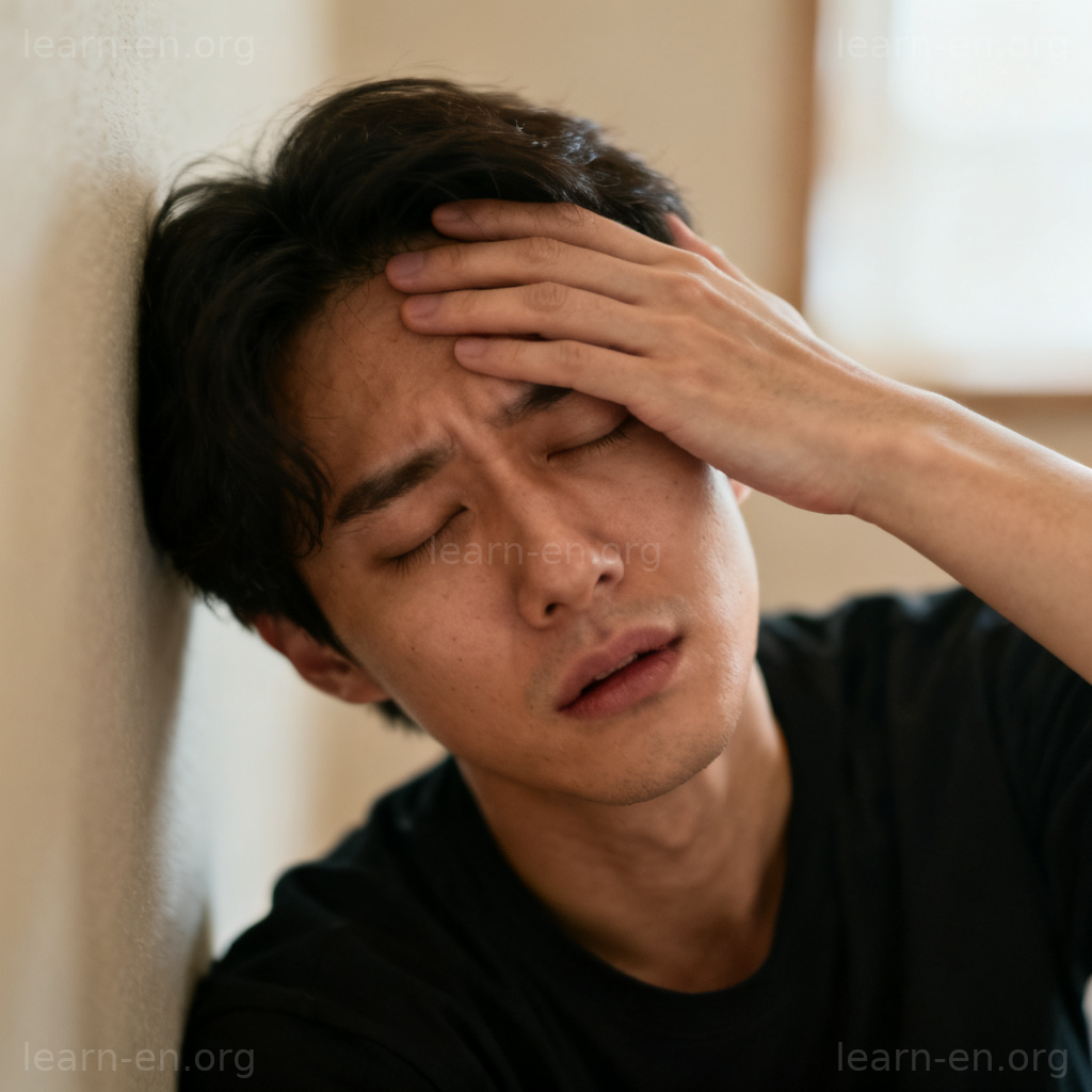 reel 含义图解：人物感到头晕站立不稳的场景