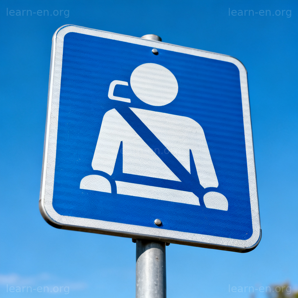 require要求图解：道路上必须系安全带的标志