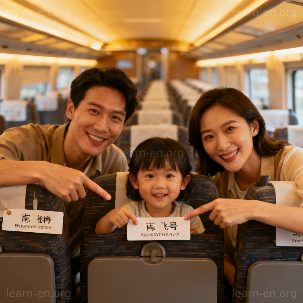 reserved those seats 图解：高铁车厢中家庭指向预留座位姓名牌
