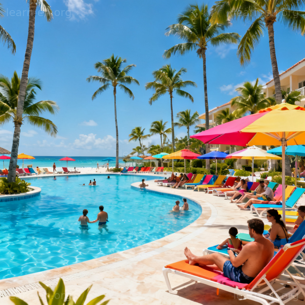 resort 度假胜地场景图解：海滨度假村与休闲设施