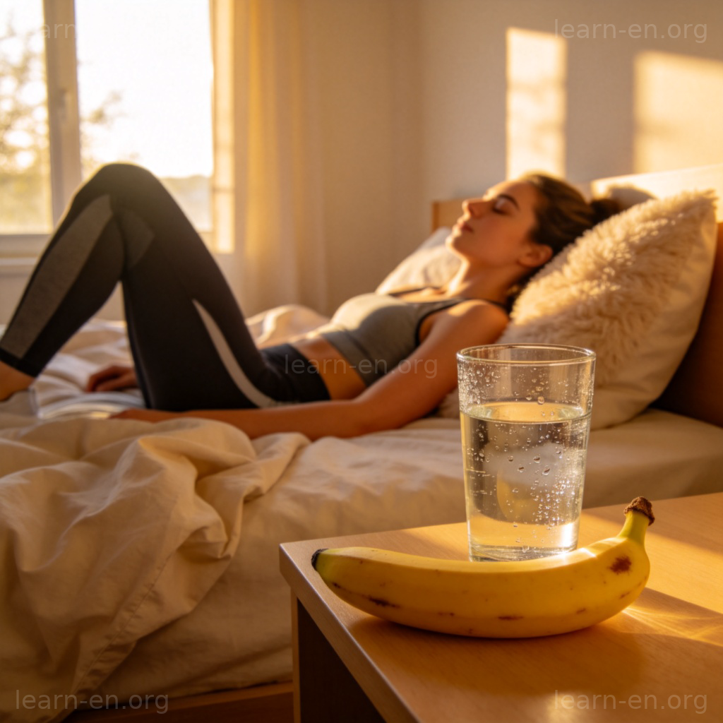 Rest and Recovery 图解：跑者在阳光下的床上放松休息