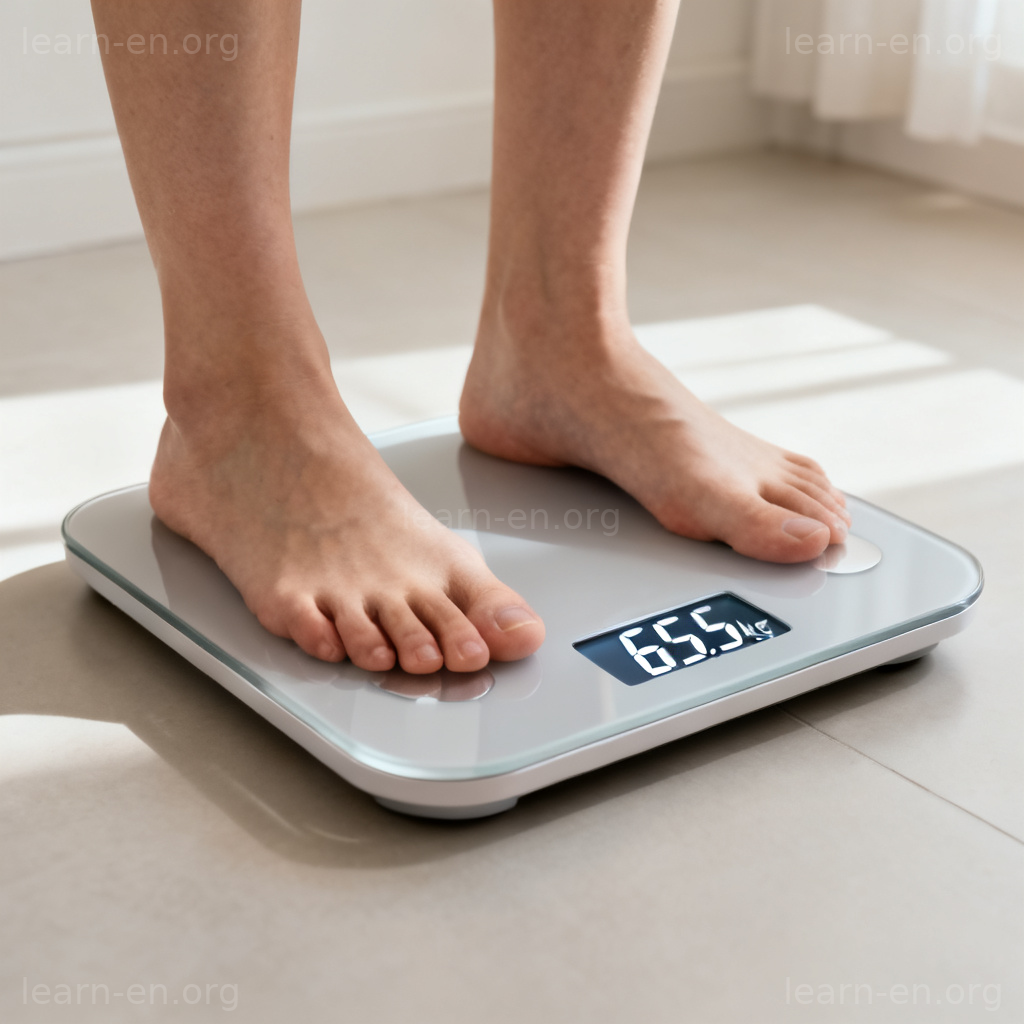 scale 秤含义图解：数字体重秤显示具体重量