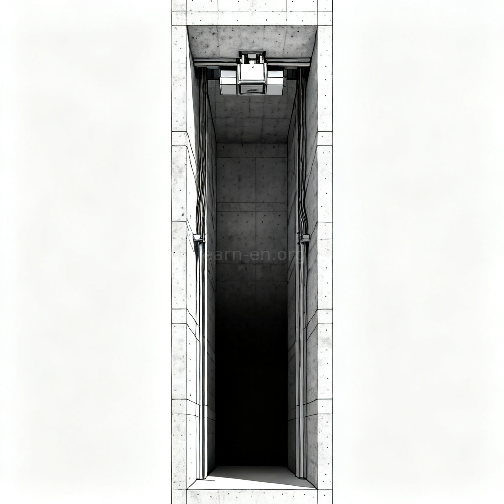 shaft 垂直通道图解：建筑电梯井道剖面结构