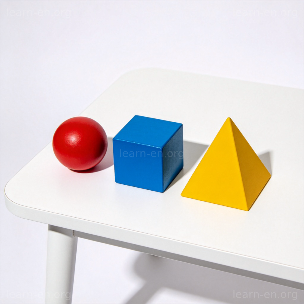 shape 形状图解：球体、立方体与金字塔的对比