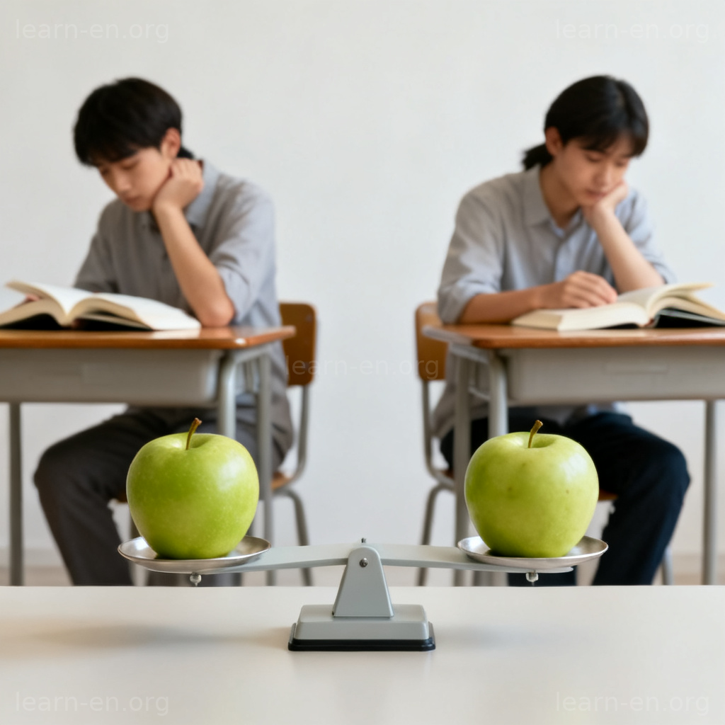 similarly 含义图解：两人以相同姿势阅读，象征“同样地”