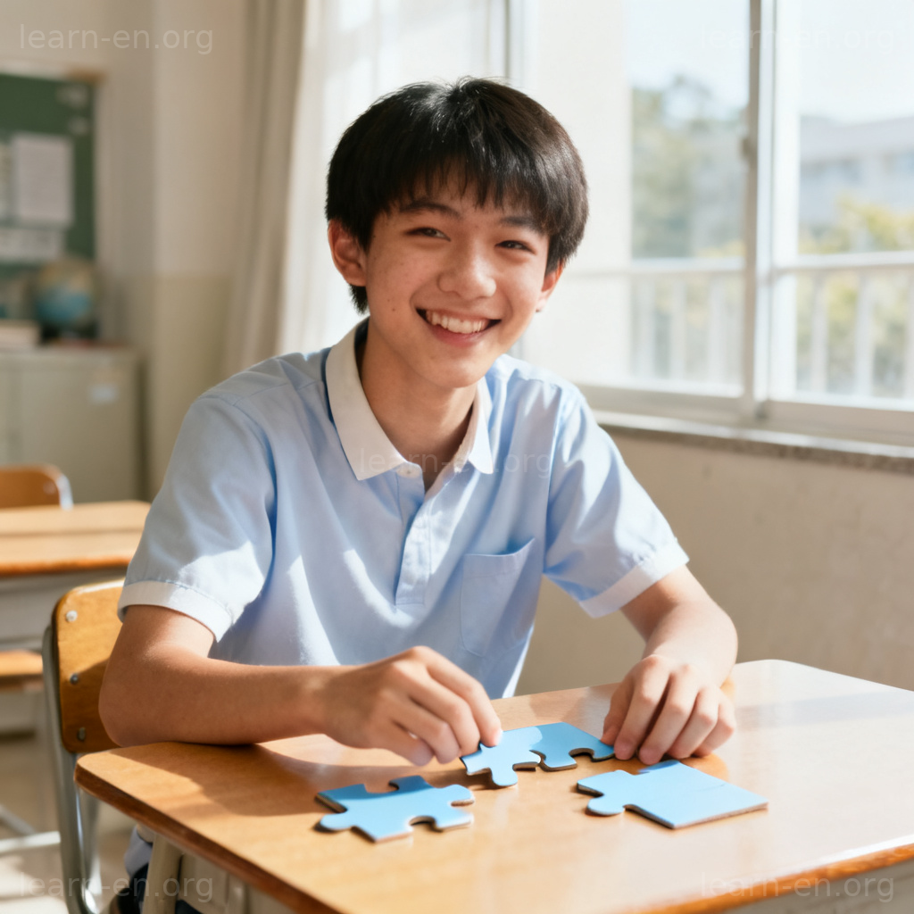 simplicity 简单含义图解：学生轻松完成简单拼图