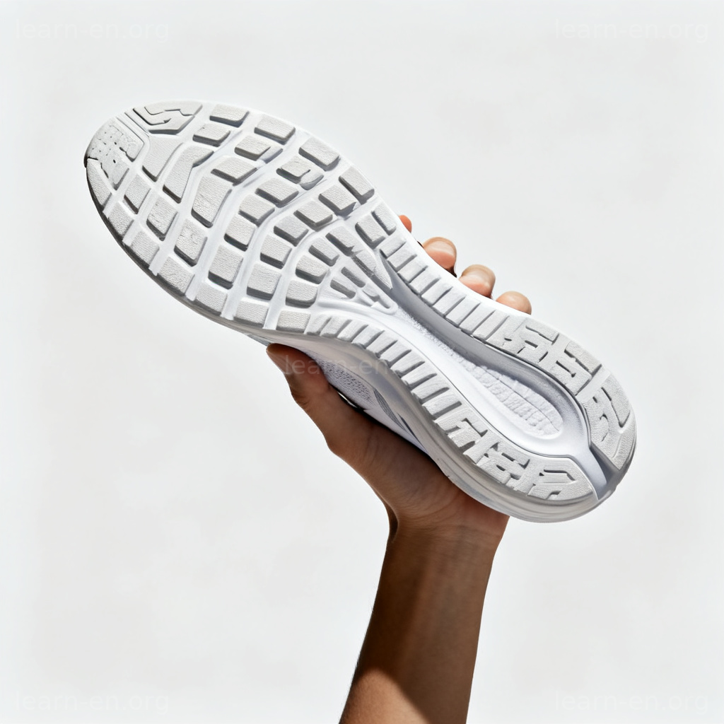 sole 鞋底含义图解：运动鞋橡胶鞋底特写