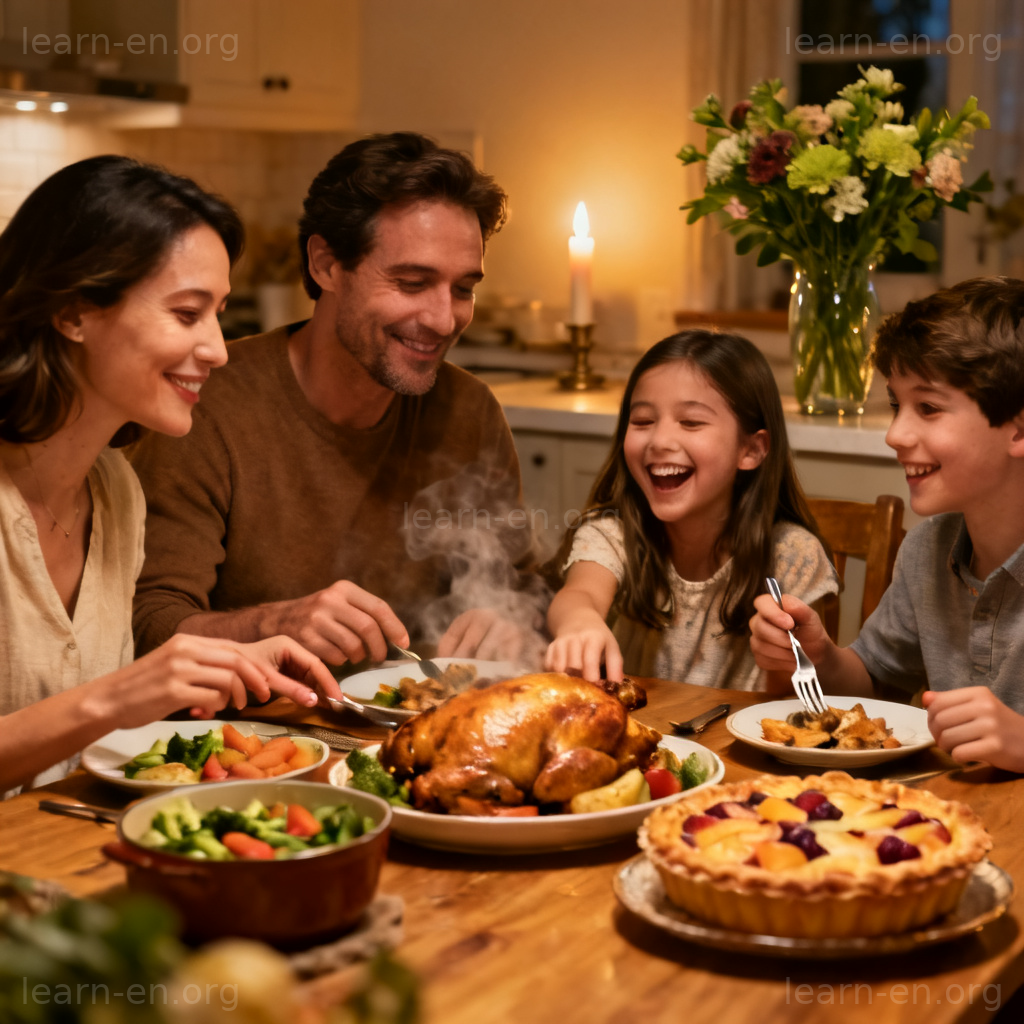 special family meal 图解：温馨家庭共享自制盛宴场景