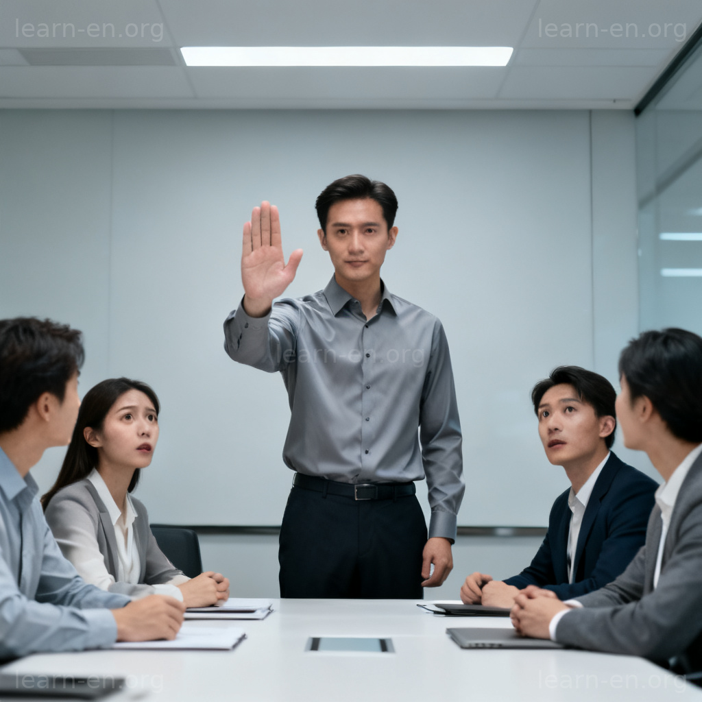 squash制止含义图解：会议中权威手势叫停