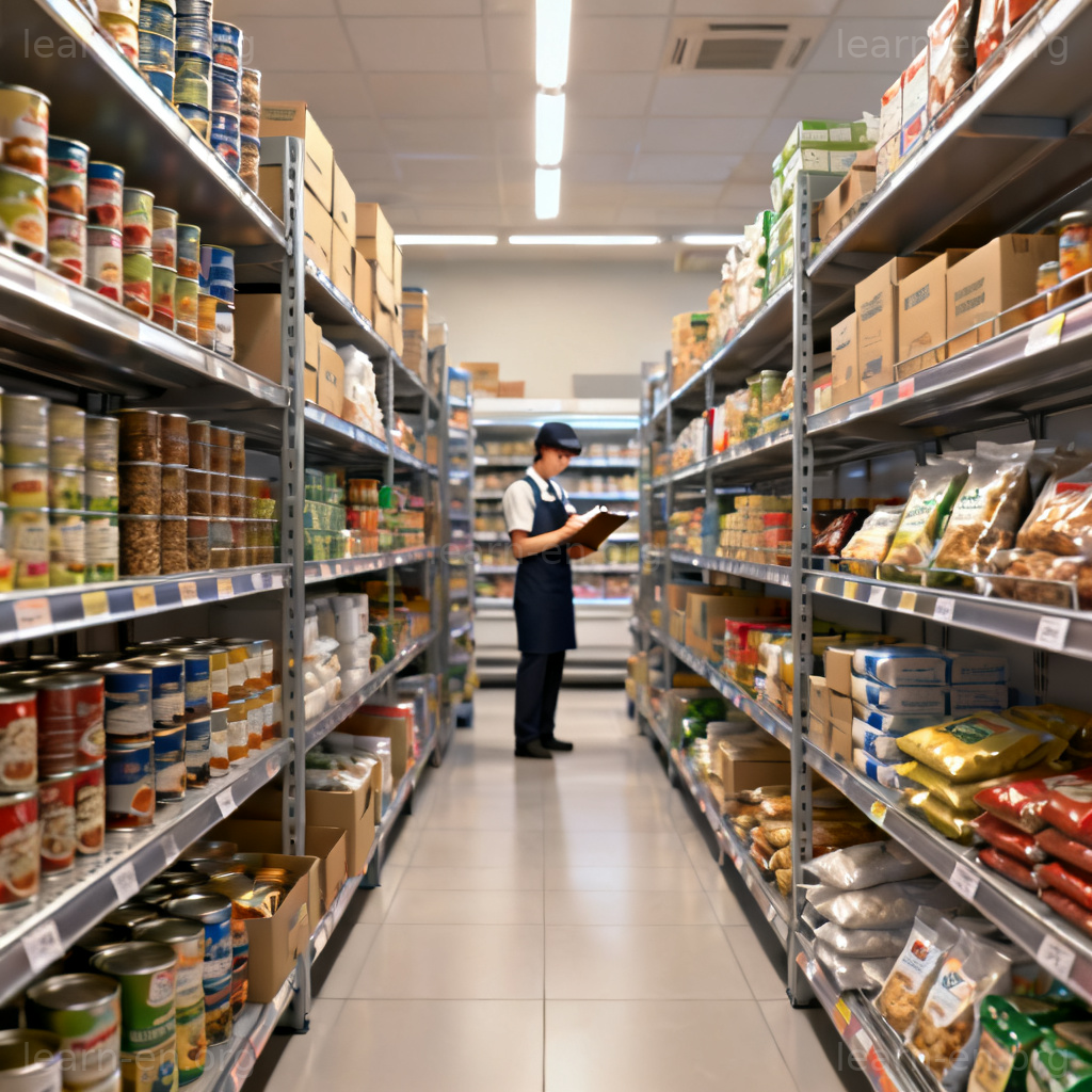 stock 存货含义图解：超市货架商品库存场景