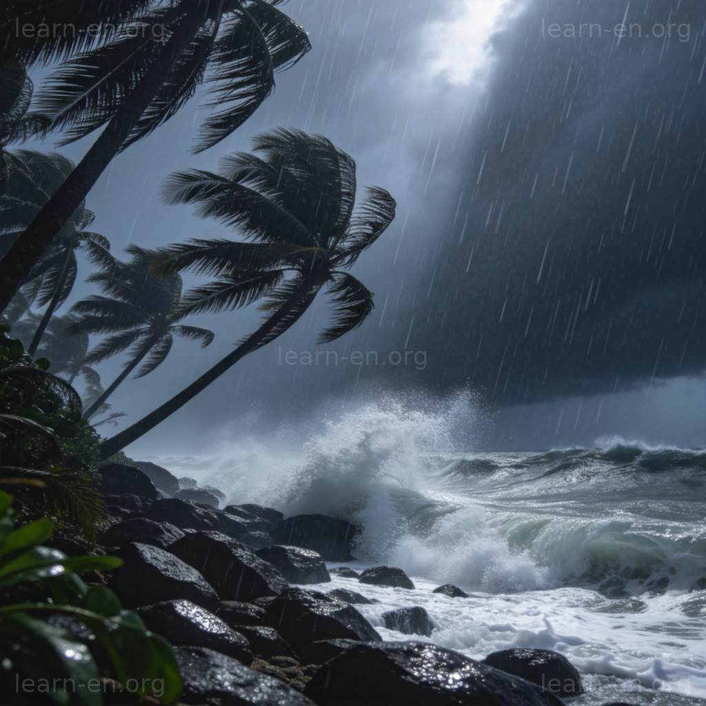 storm 风暴场景图解：狂风暴雨中的海岸
