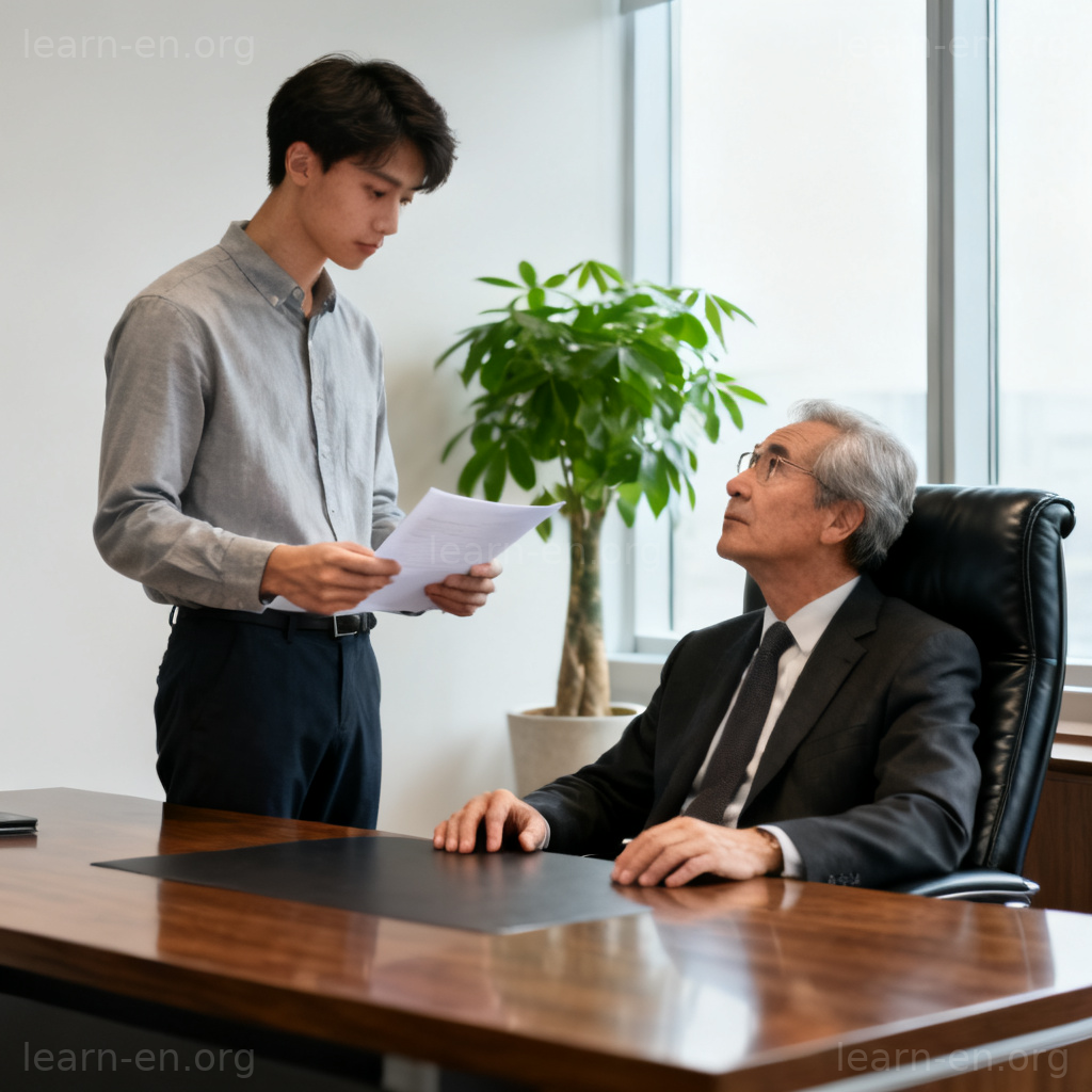 subordinate 图解：办公室场景中下属与上级的职位关系