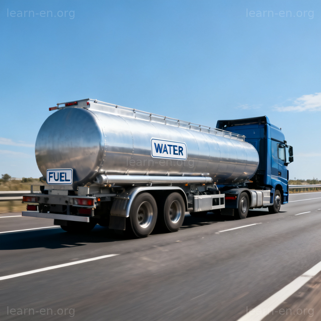 tanker油罐车图解：公路运输液体燃料的罐车场景