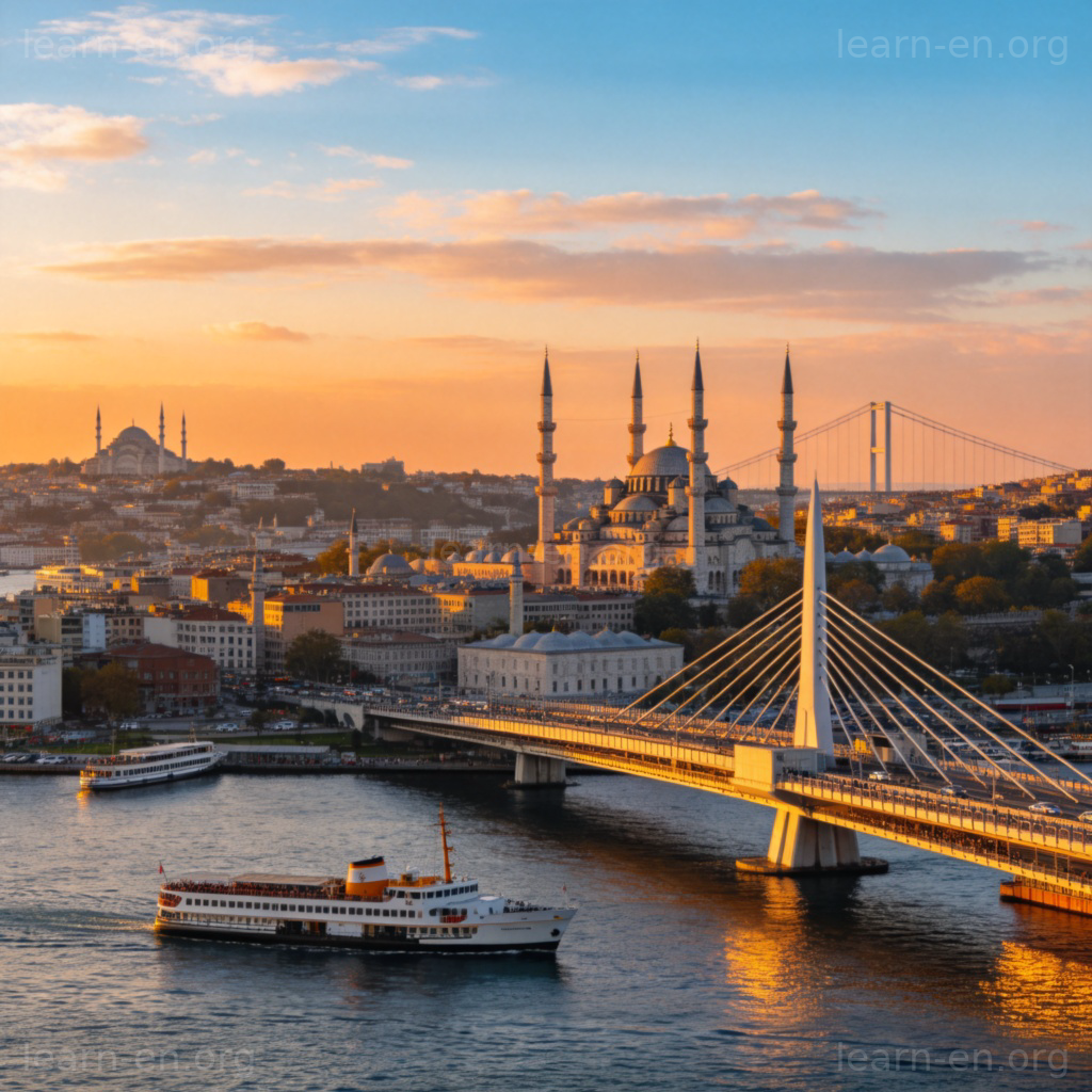 Turkey 土耳其含义图解：横跨欧亚的伊斯坦布尔城市风光