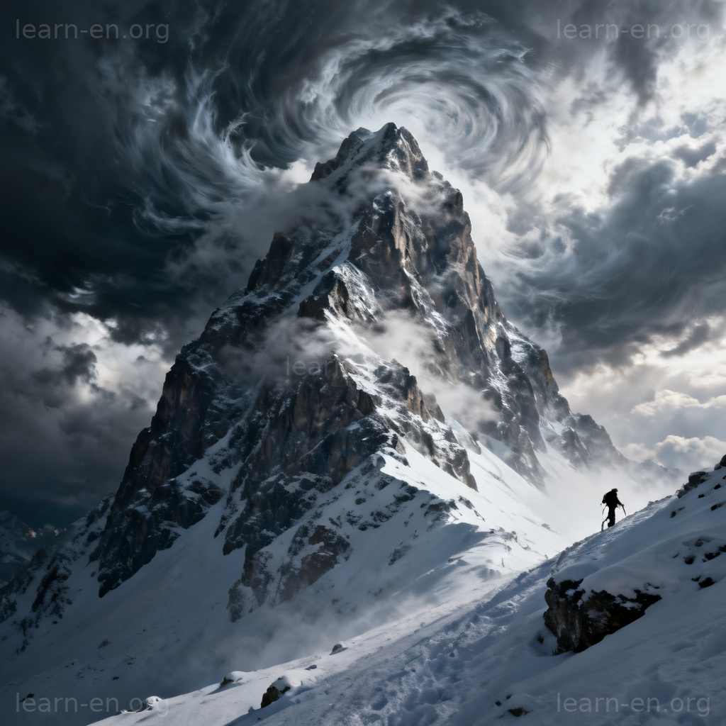 unconquerable 图解：象征不可征服的险峻雪山