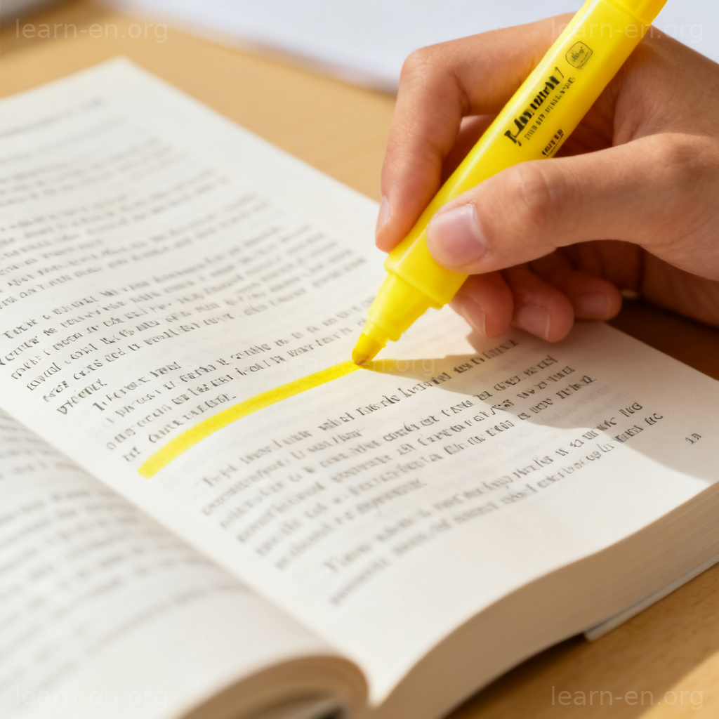 underline 图解：用荧光笔在课本句子下方画下划线