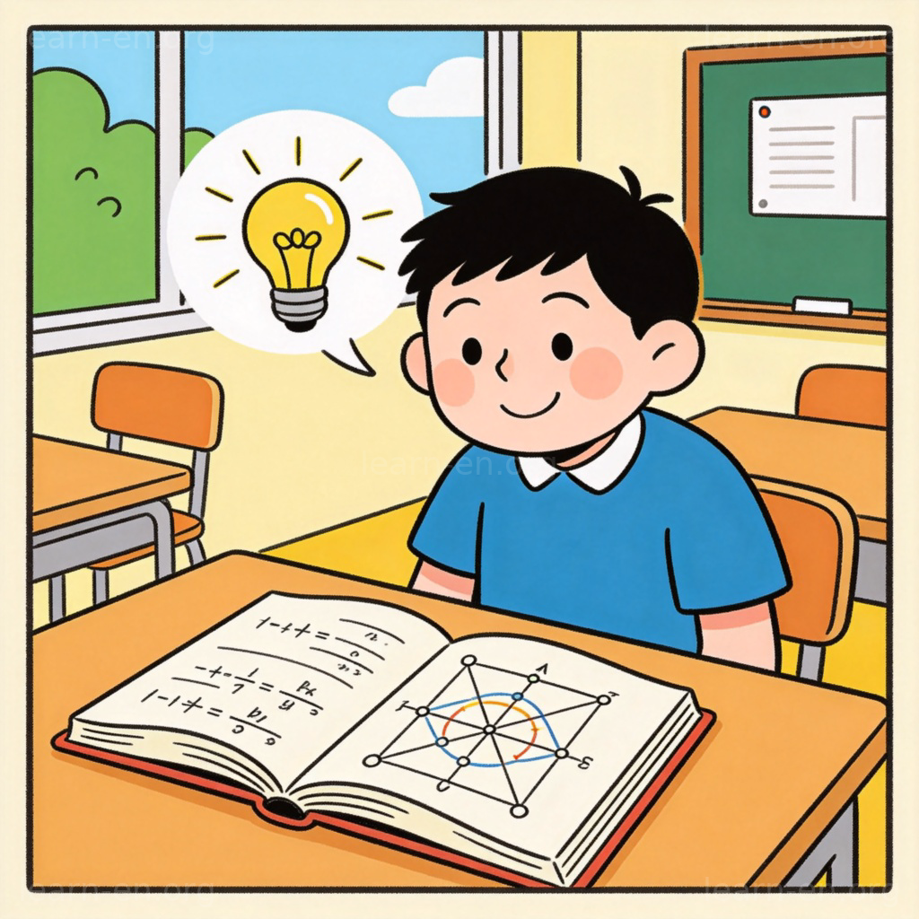 understand 理解含义图解：学生顿悟书本知识