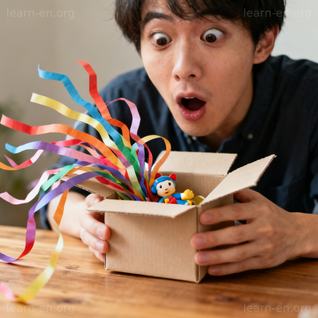 unexpected 含义图解：人物收到意外礼物时的惊讶表情
