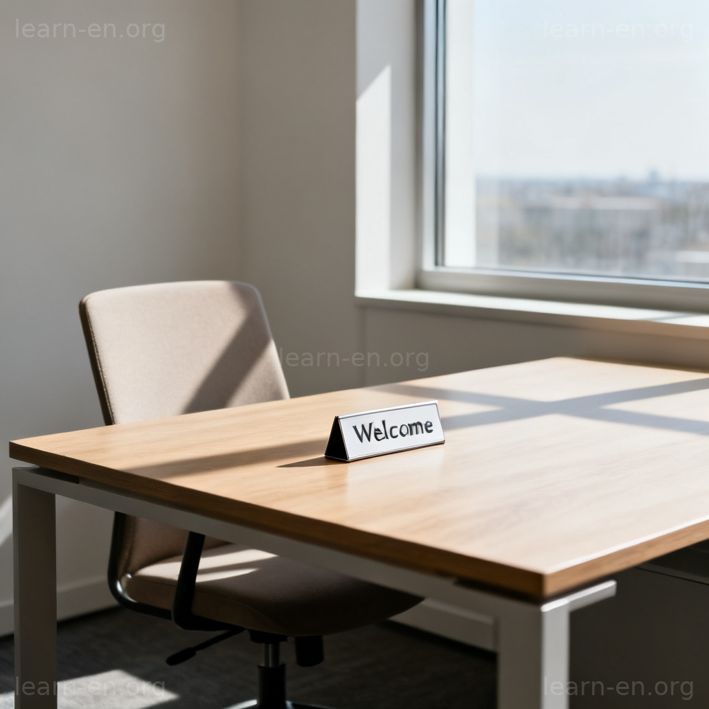 vacancy 职位空缺图解：一张等待新人的整洁办公桌