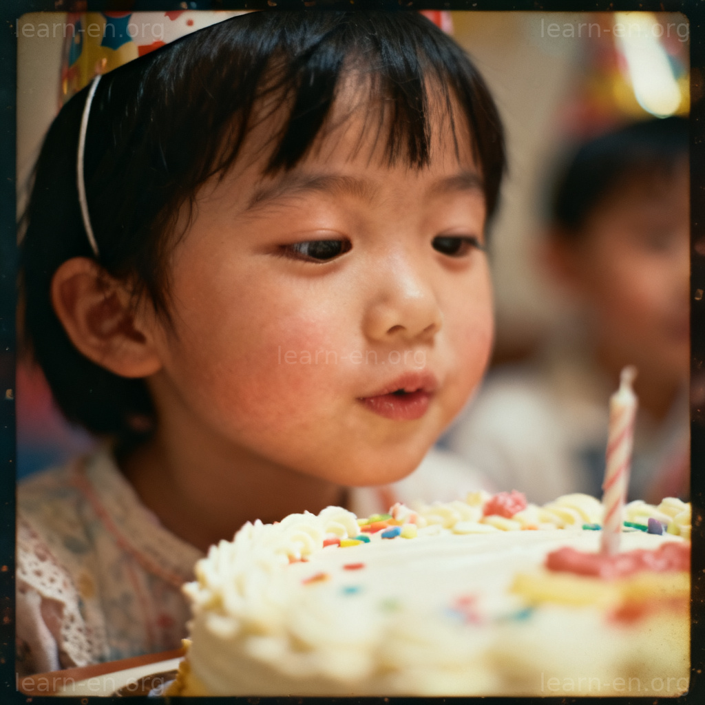 vague 记忆模糊图解：一张褪色模糊的童年生日派对老照片