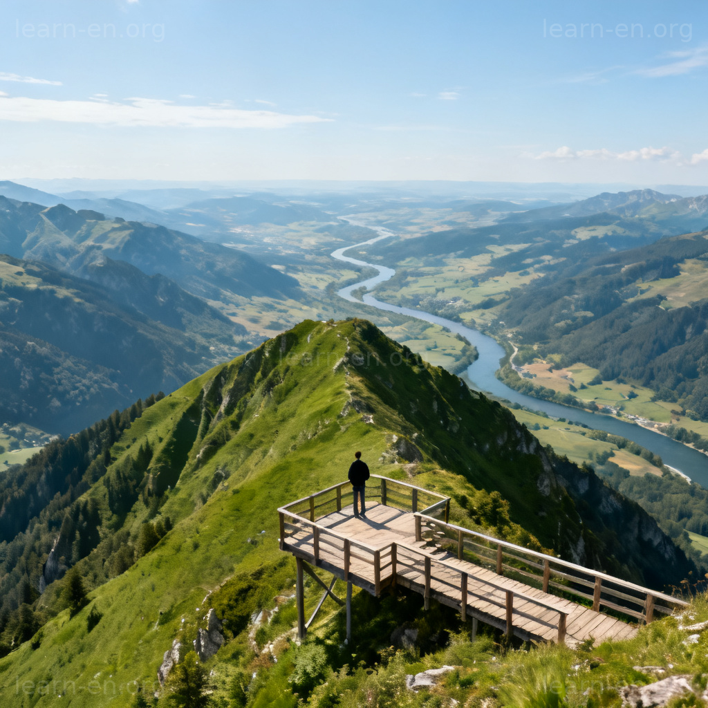 viewpoint 场景图解：山顶观景台俯瞰山谷，诠释最佳观察点