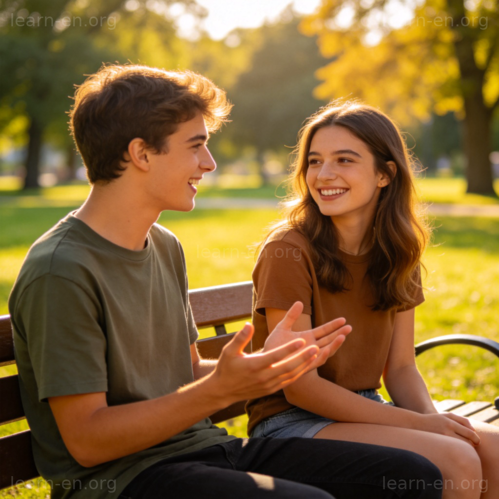 without 场景图解：两人交谈时毫无迟疑的自然状态