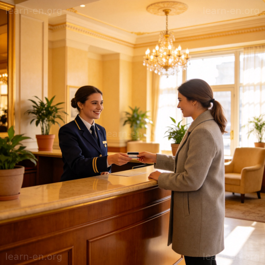 You can pay at the front desk 图解：酒店前台信用卡支付场景